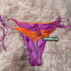 SKIMS LACE SWIM TIE BIKINI BOTTOM NWT